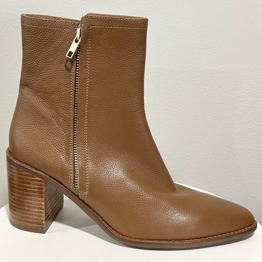 Seychelles Tan Leather Block Heel Ankle Boots - Picture 4 of 13